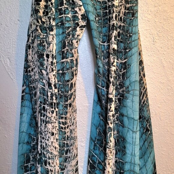 Turquoise Snake Skin Print Jumpsuit - Picture 5 of 12